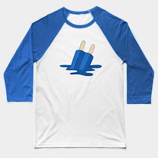 Melted Blue Popsicle Baseball T-Shirt